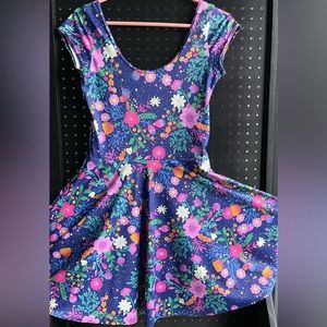 Blackmilk Unicorn Garden Cap Sleeve Dress size M
